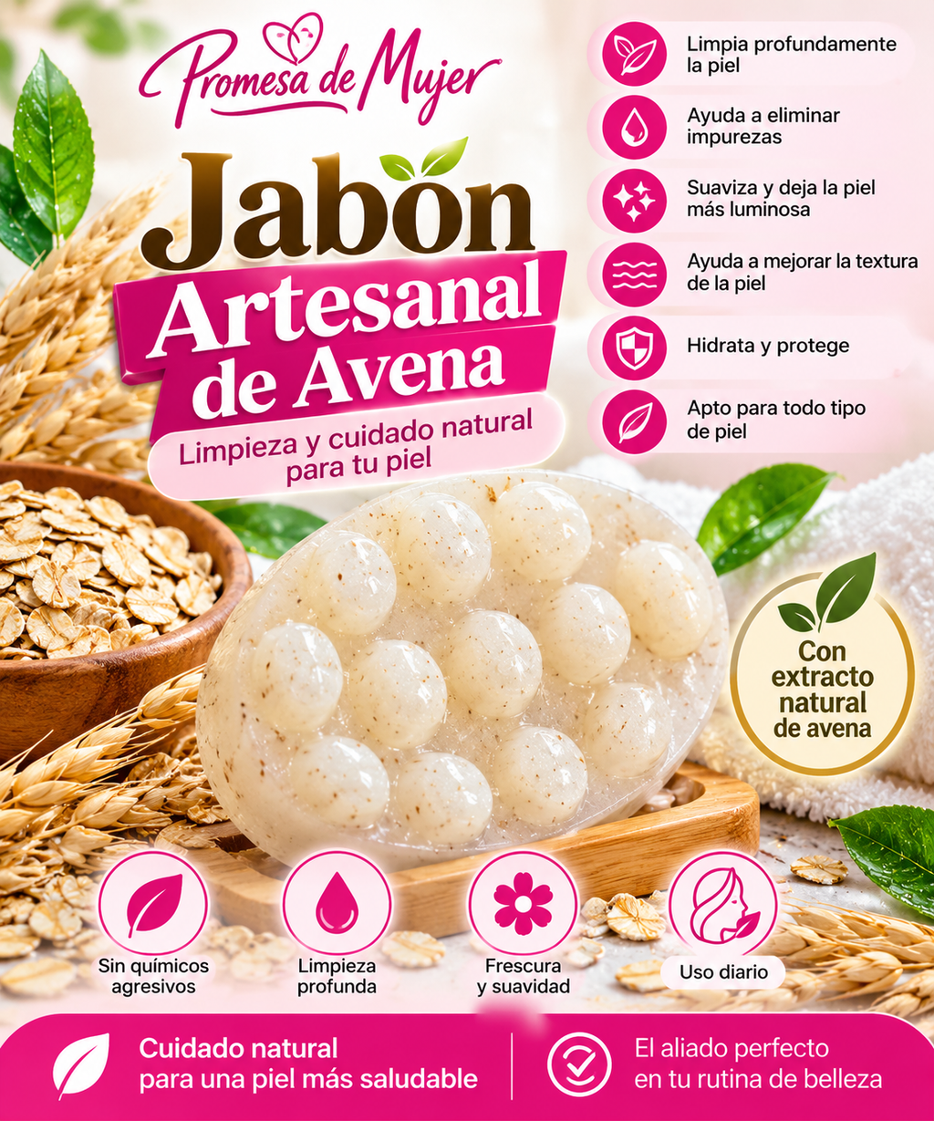 Promesa de Mujer: Jabón Artesanal de Avena para el Cuidado y Protección Íntima