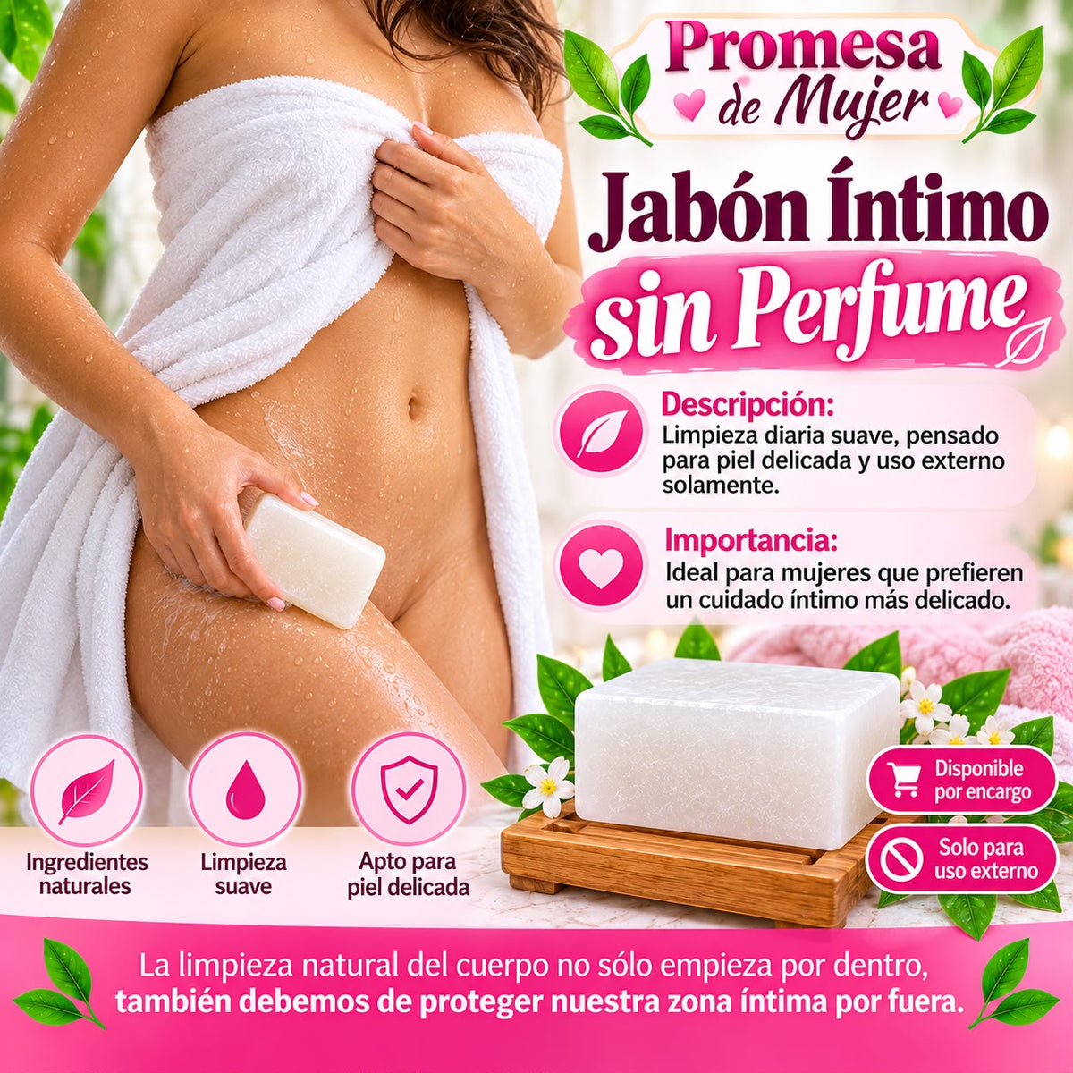 jabón artesanal sin perfume 🌹