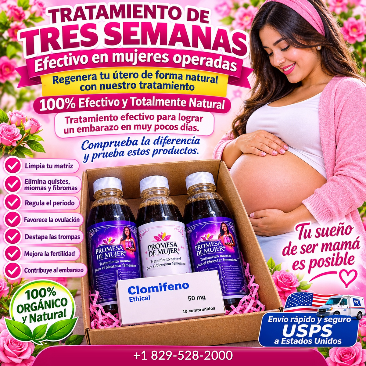 TRATAMIENTO DE TRES SEMANAS PARA MUJERES OPERADAS – KIT DE LIMPIEZA Y OVULACIÓN
